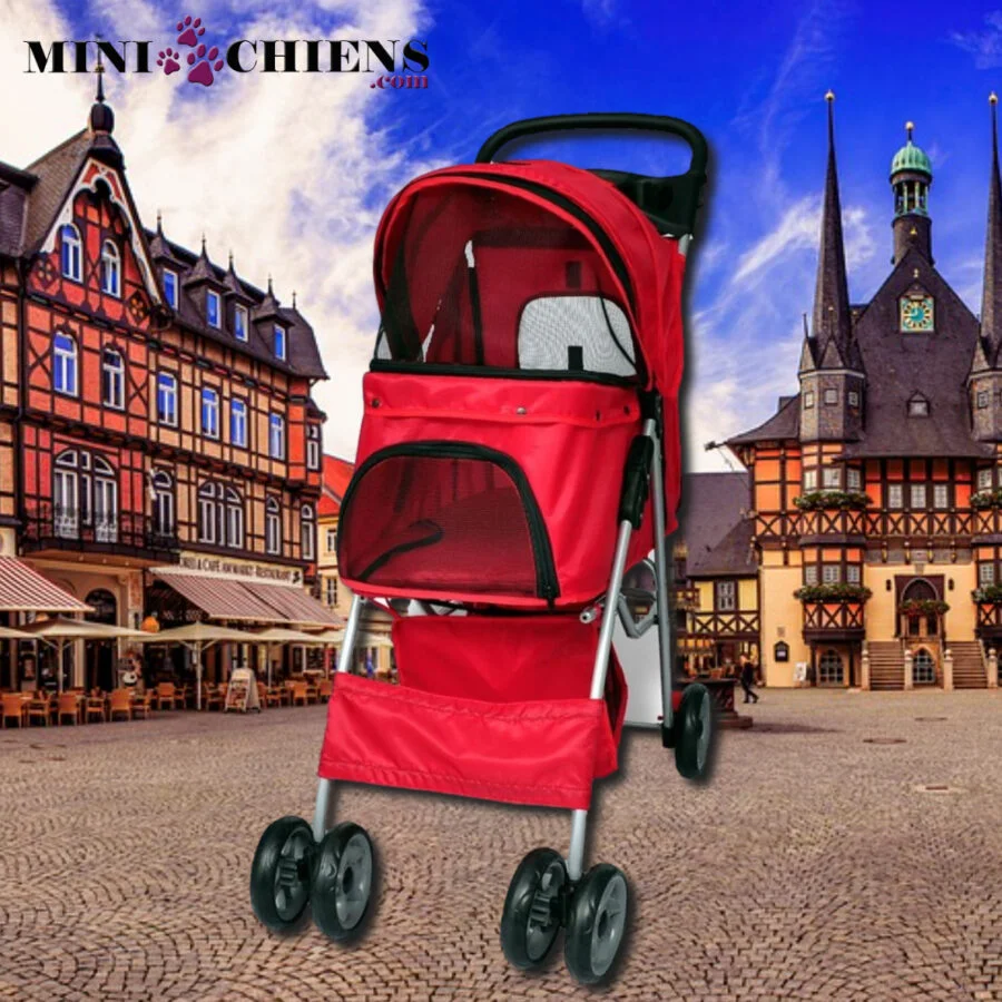 Poussette Deluxe pour Mini-Chiens